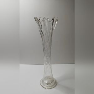 Twisted Rib Swung Spiral Vase Spiralex by Dugan glass